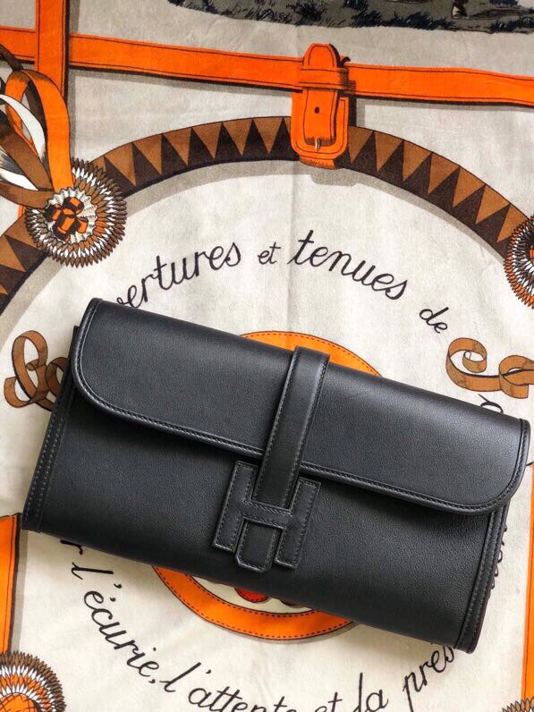 에르메스 지제 엘란29 블랙 스위프트 송아지가죽 내부 양가죽